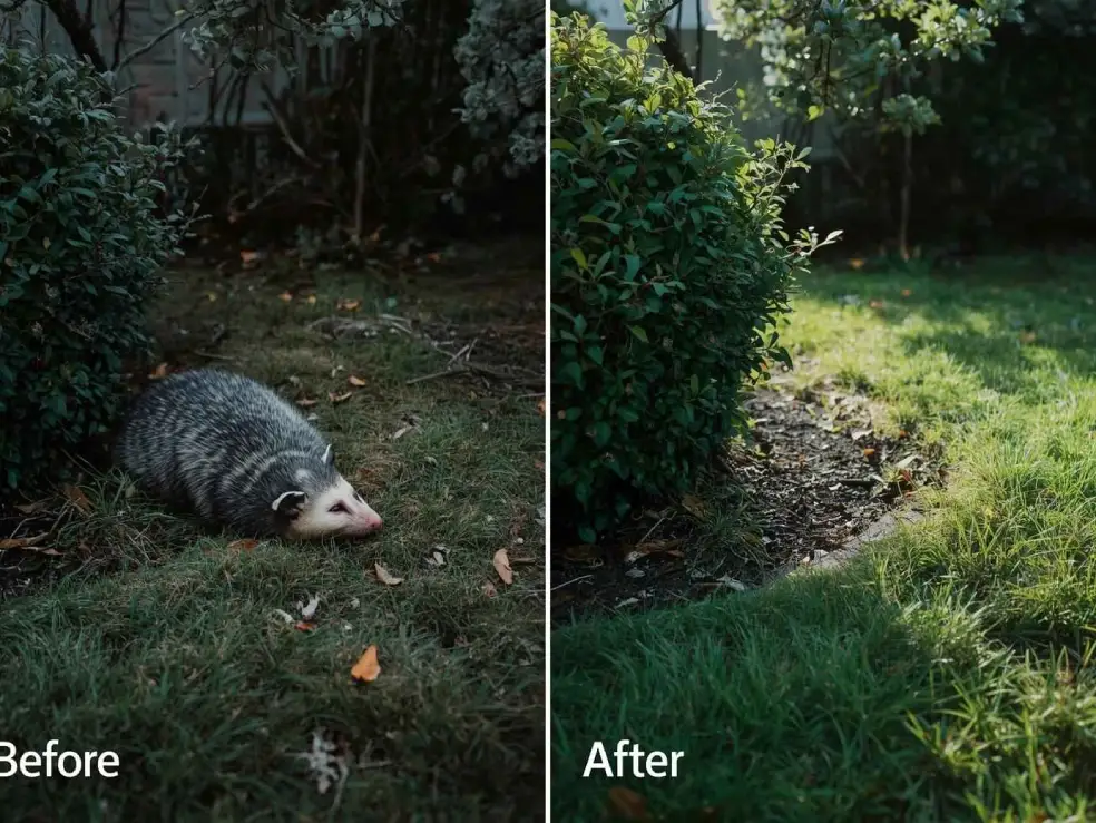 Before possum removal Rooty Hill