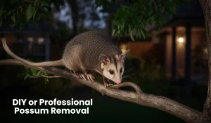 Possum on garden tree