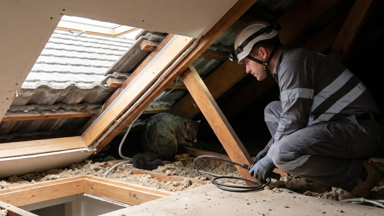 Roof, Ceiling, & Attic Possum Removal