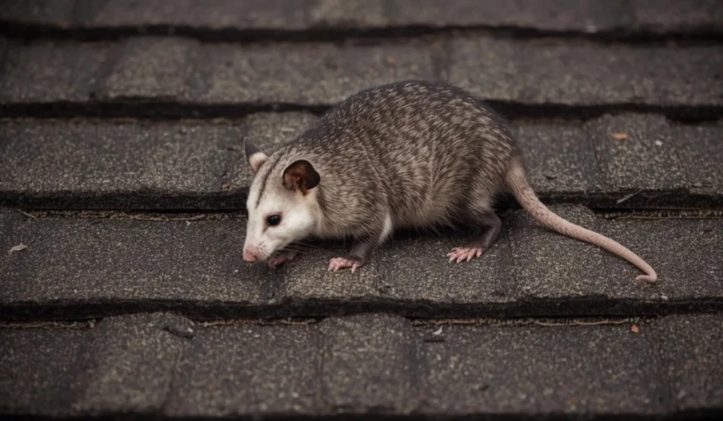 Possums sitting on roof